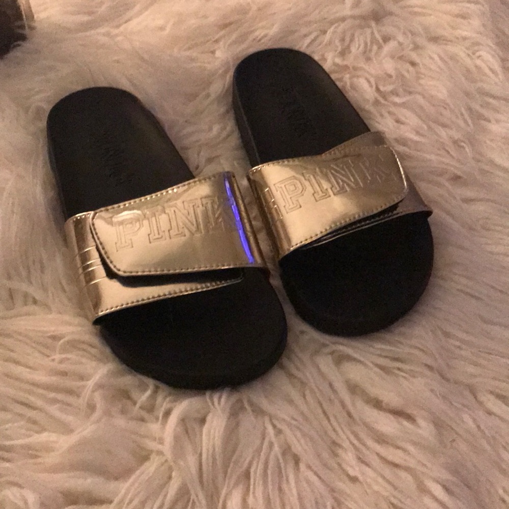 Pink brand cross over sandals